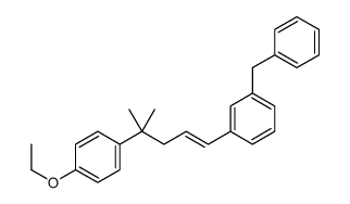 1-benzyl-3-[4-(4-ethoxyphenyl)-4-methylpent-1-enyl]benzene结构式