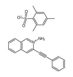2-amino-3-(phenylethynyl)isoquinolin-2-ium 2,4,6-trimethylbenzenesulfonate结构式