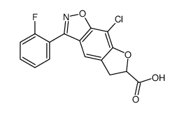 8-chloro-3-(2-fluorophenyl)-5,6-dihydrofuro[3,2-f][1,2]benzoxazole-6-carboxylic acid结构式