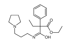 ethyl 2-phenyl-2-(3-pyrrolidin-1-ylpropylcarbamoyl)butanoate Structure