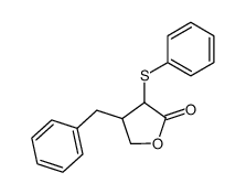 4-benzyl-3-phenylthio-4,5-dihydrofuran-2(3H)-one Structure