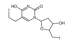 1-[4-hydroxy-5-(iodomethyl)oxolan-2-yl]-5-(2-iodoethyl)pyrimidine-2,4-dione结构式