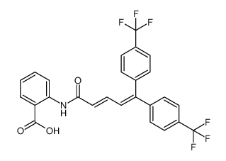 (E)-N-[2-carboxyphenyl]-5,5-bis[4-(trifluoromethyl)phenyl]-2,4-pentadienamide Structure