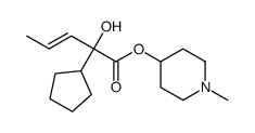 (1-methylpiperidin-4-yl) (Z)-2-cyclopentyl-2-hydroxypent-3-enoate结构式