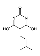 5-(3-methylbut-2-enyl)-1,3-diazinane-2,4,6-trione结构式