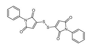 3-[(2,5-dioxo-1-phenylpyrrol-3-yl)disulfanyl]-1-phenylpyrrole-2,5-dione Structure