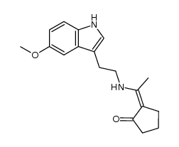 2-[1-[[2-(5-Methoxy-1H-indol-3-yl)ethyl]amino]ethylidene]cyclopentanone Structure