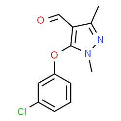 5-(3-Chlorophenoxy)-1,3-dimethyl-1H-pyrazole-4-carbaldehyde结构式