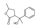 3-(1-hydroxy-1-phenylethyl)-5-methyloxolan-2-one结构式