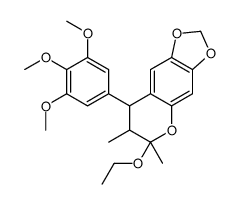 6-ethoxy-6,7-dimethyl-8-(3,4,5-trimethoxyphenyl)-7,8-dihydro-[1,3]dioxolo[4,5-g]chromene结构式