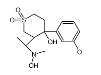 (3R,4S)-3-[1-[hydroxy(methyl)amino]ethyl]-4-(3-methoxyphenyl)-1,1-dioxothian-4-ol Structure