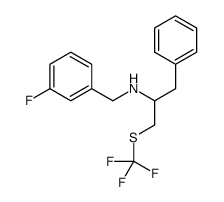 N-(3-Fluorobenzyl)-1-phenyl-3-[(trifluoromethyl)sulfanyl]-2-propa namine Structure