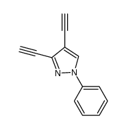 3,4-diethynyl-1-phenylpyrazole Structure