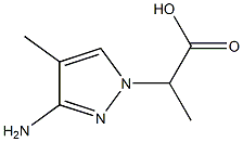 2-(3-amino-4-methyl-1H-pyrazol-1-yl)propanoic acid Structure