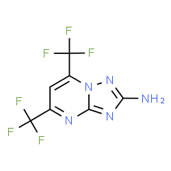 2-氨基-5,7-双三氟甲基-[1,2,4]三唑并[1,5-A]嘧啶结构式