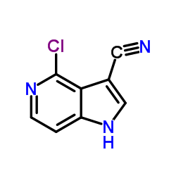 6-氯-1H-吡咯并[3,2-c]吡啶-3-甲腈结构式