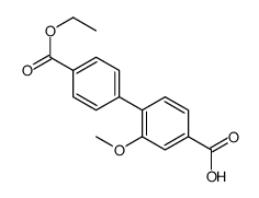 4-(4-ethoxycarbonylphenyl)-3-methoxybenzoic acid结构式