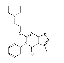 2-((2-(diethylamino)ethyl)thio)-5,6-dimethyl-3-phenylthieno[2,3-d]pyrimidin-4(3H)-one Structure