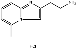 2-{5-甲基咪唑并[1,2-A]吡啶-2-基}乙-1-胺二盐酸盐结构式