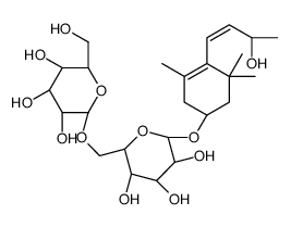 3-hydroxy-beta-ionol-glucopyranosyl(1-6)glucopyranoside结构式