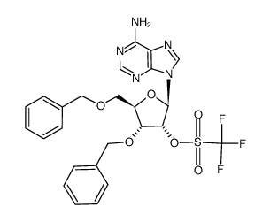 9-(3,5-Di-O-benzyl-2-O-triflyl-β-D-ribofuranosyl)adenine Structure