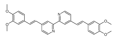 4-[2-(3,4-dimethoxyphenyl)ethenyl]-2-[4-[2-(3,4-dimethoxyphenyl)ethenyl]pyridin-2-yl]pyridine Structure