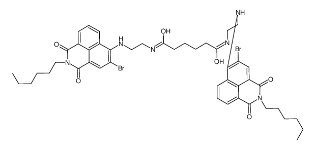 1,14-bis-(N-hexyl-3'-bromo-1,8'-naphthalimide-4'-yl)-1,4,11,14-tetraazatetradecane-5,10-dione picture