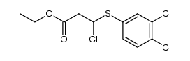 ethyl 3-chloro-3-(3,4-dichlorophenylthio)propanoate结构式