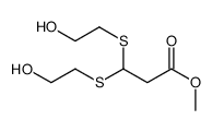 methyl 3,3-bis(2-hydroxyethylsulfanyl)propanoate Structure