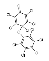 2,3,4,5,6-pentachloro-4-(pentachlorophenoxy)-2,5-cyclohexadienone结构式