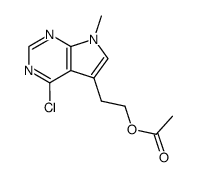 2-(4-chloro-7-methyl-7H-pyrrolo[2,3-d]pyrimidin-5-yl)ethyl acetate结构式