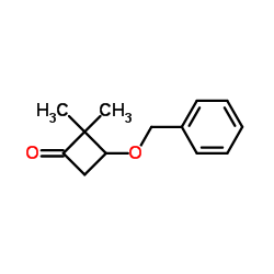 3-(benzyloxy)-2,2-dimethylcyclobutan-1-one结构式