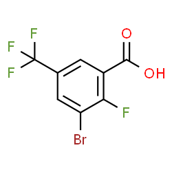 3-Bromo-2-fluoro-5-(trifluoromethyl)benzoic acid结构式