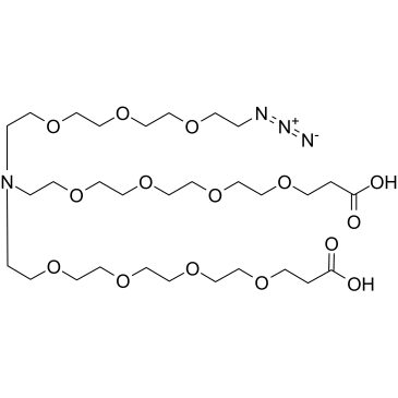 N-(Azido-PEG3)-N-bis(PEG4-acid) Structure