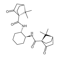 (1S,2S)-1,2-N,N'-bis[(1S,4R)-7,7-dimethyl-2-oxo-bicyclo[2.2.1]hept-1-ylcarbonyl]cyclohexanediamine Structure