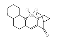 Cobalt,dichloro[2-(2-quinolylmethylene)-3-quinuclidinone]- (8CI) Structure