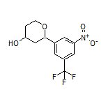 2-[3-Nitro-5-(trifluoromethyl)phenyl]tetrahydro-2H-pyran-4-ol Structure