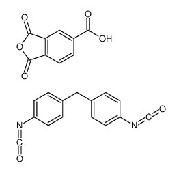 三苯六甲酸酐与1,1’-亚甲基双(4-异氰酸酯苯)的共聚物结构式