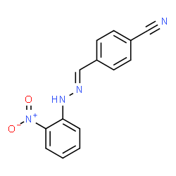 4-[2-(2-nitrophenyl)carbonohydrazonoyl]benzonitrile Structure