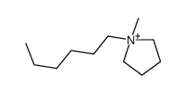 1-hexyl-1-methylpyrrolidin-1-ium结构式