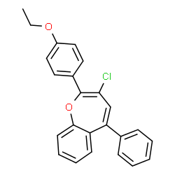 3-Chloro-2-(4-ethoxyphenyl)-5-phenyl-1-benzoxepine结构式