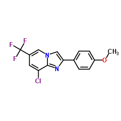 8-Chloro-2-(4-methoxyphenyl)-6-(trifluoromethyl)imidazo[1,2-a]pyridine Structure