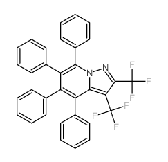 2,3,4,5-tetraphenyl-7,8-bis(trifluoromethyl)-1,9-diazabicyclo[4.3.0]nona-2,4,6,8-tetraene structure