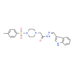 N'-[(Z)-1H-indol-3-ylmethylidene]-2-{4-[(4-methylphenyl)sulfonyl]piperazin-1-yl}acetohydrazide Structure