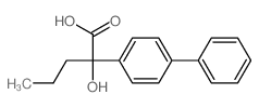 [1,1'-Biphenyl]-4-aceticacid, a-hydroxy-a-propyl-结构式