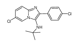 N-tert-butyl-6-chloro-2-(4-chlorophenyl)imidazo[1,2-a]pyridin-3-amine结构式