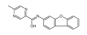 Pyrazinecarboxamide, N-dibenzofuran-3-yl-5-methyl- (9CI) structure