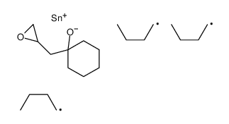 tributyl-[1-(oxiran-2-ylmethyl)cyclohexyl]oxystannane Structure