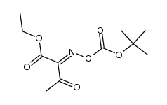 2-(tert-Butoxycarbonyloxyimino)-acetessigsaeure-ethylester Structure