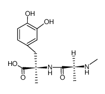 L-N-Methyl-alanyl-L-3-(3,4-dihydroxy-phenyl)-2-methylalanin Structure